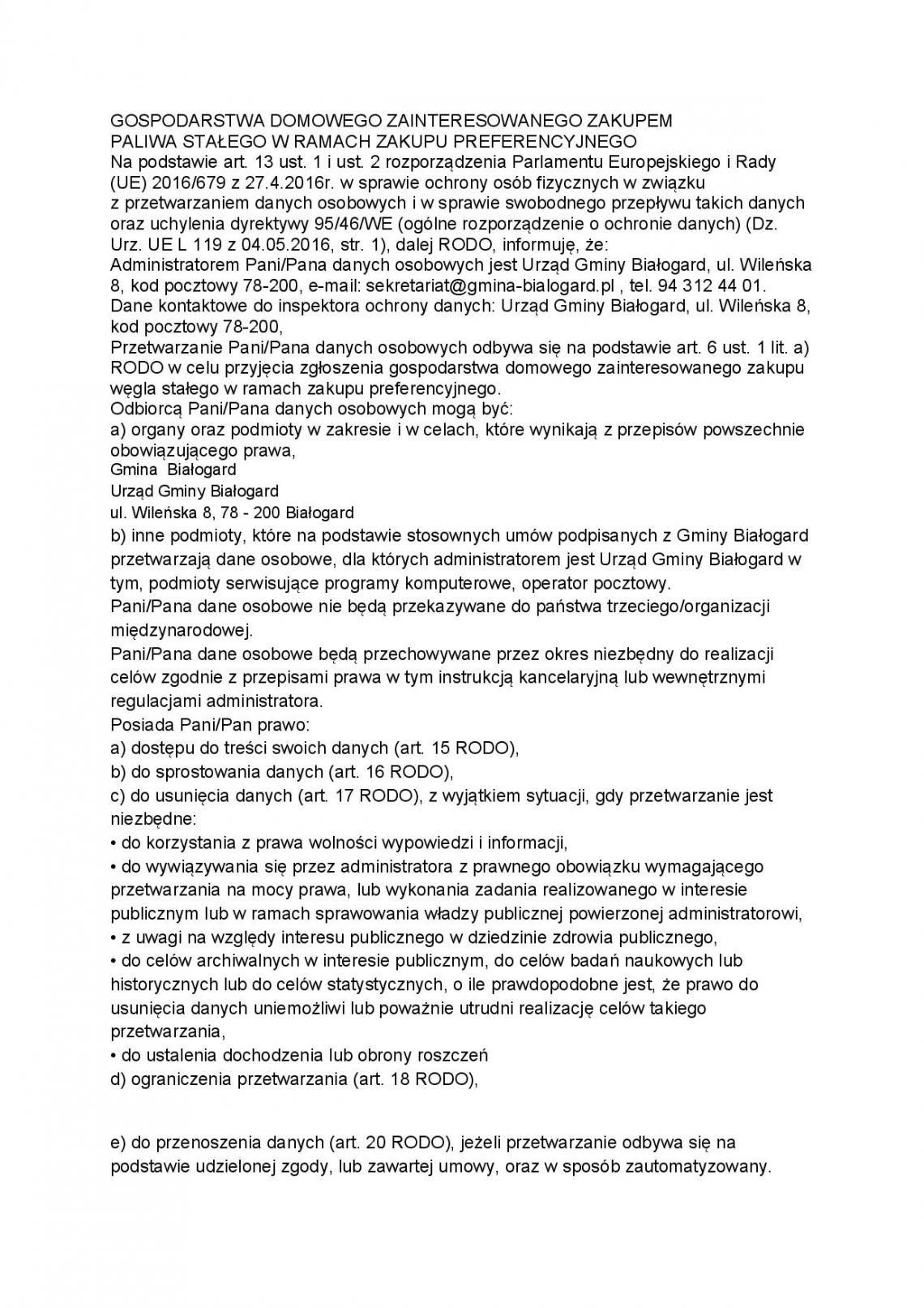 zapotrzebowania na węgiel Ankieta