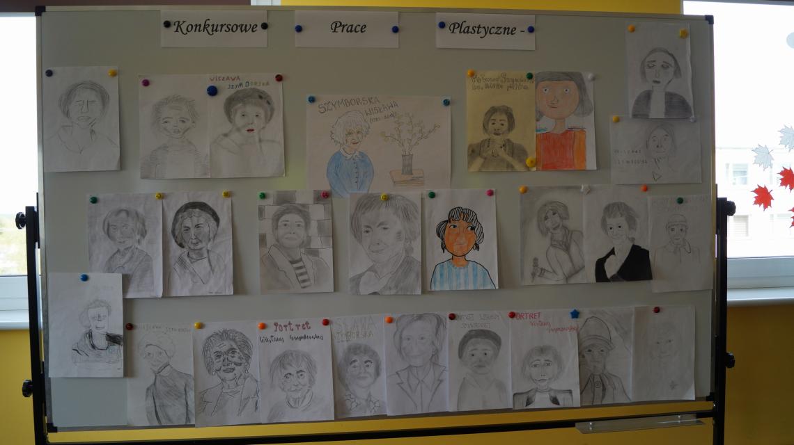 Prace konkursowe dzieci Portret Wisławy Szymborskiej w bibliotece w Stanominie.JPG (431.62 KB)