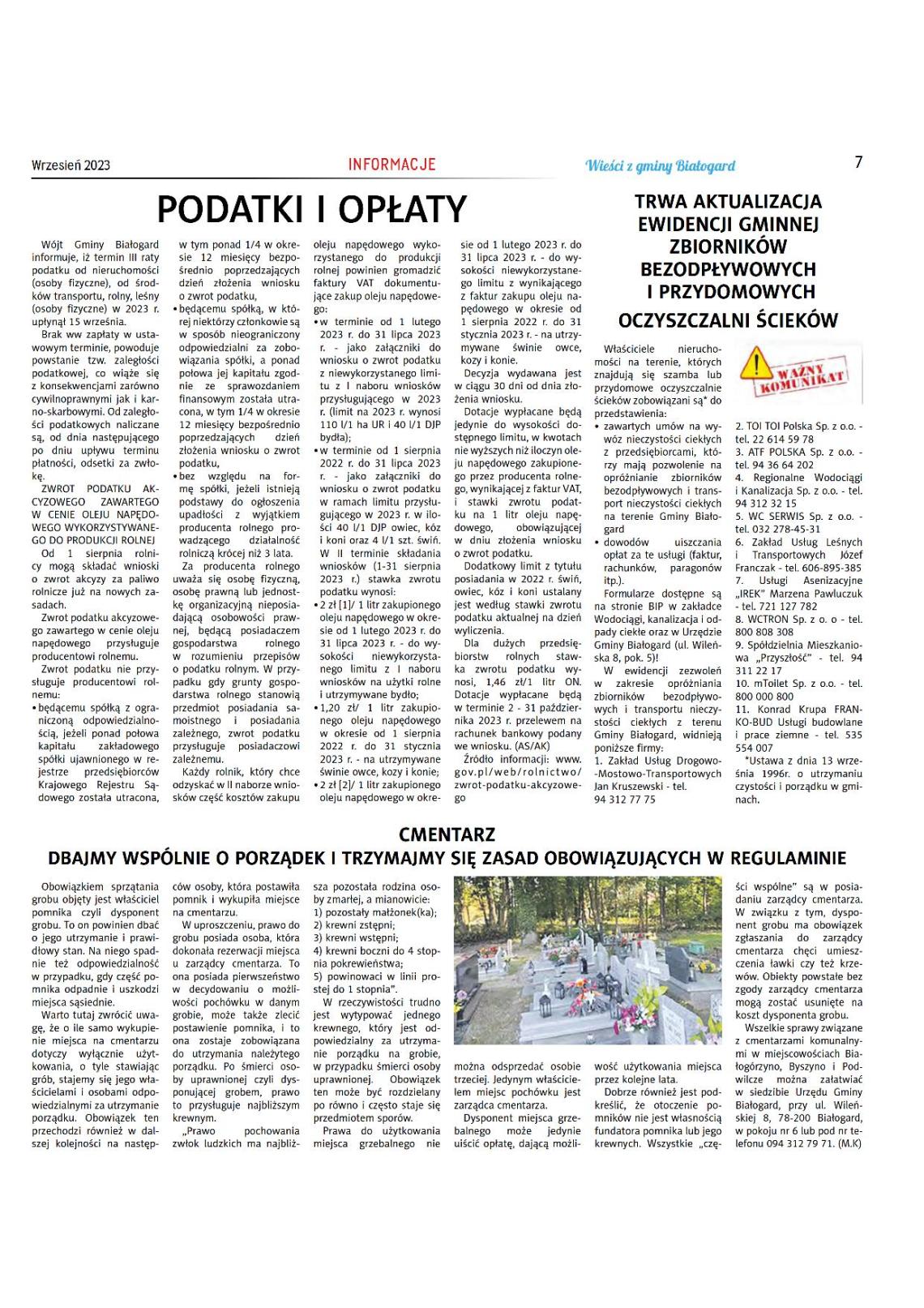 Wieści z gminy