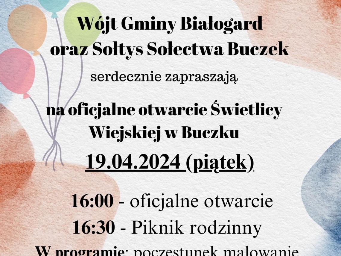 Otwarcie świetlicy wiejskiej w Buczku