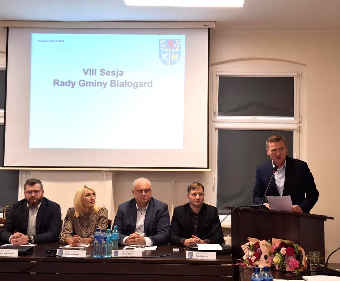 10. Przemowa przewodniczącego Rady Gminy Białogard.