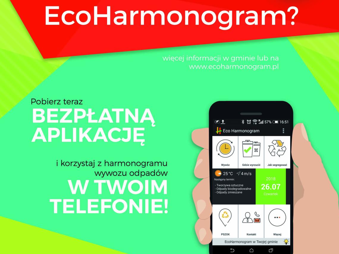 plakat promujący aplikację ecoharmonogram
